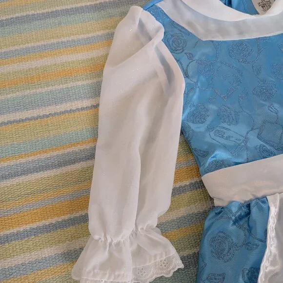 ⭐ The Disney Store Belle Blue Peasant Dress size 5/6 - Picture 4 of 10